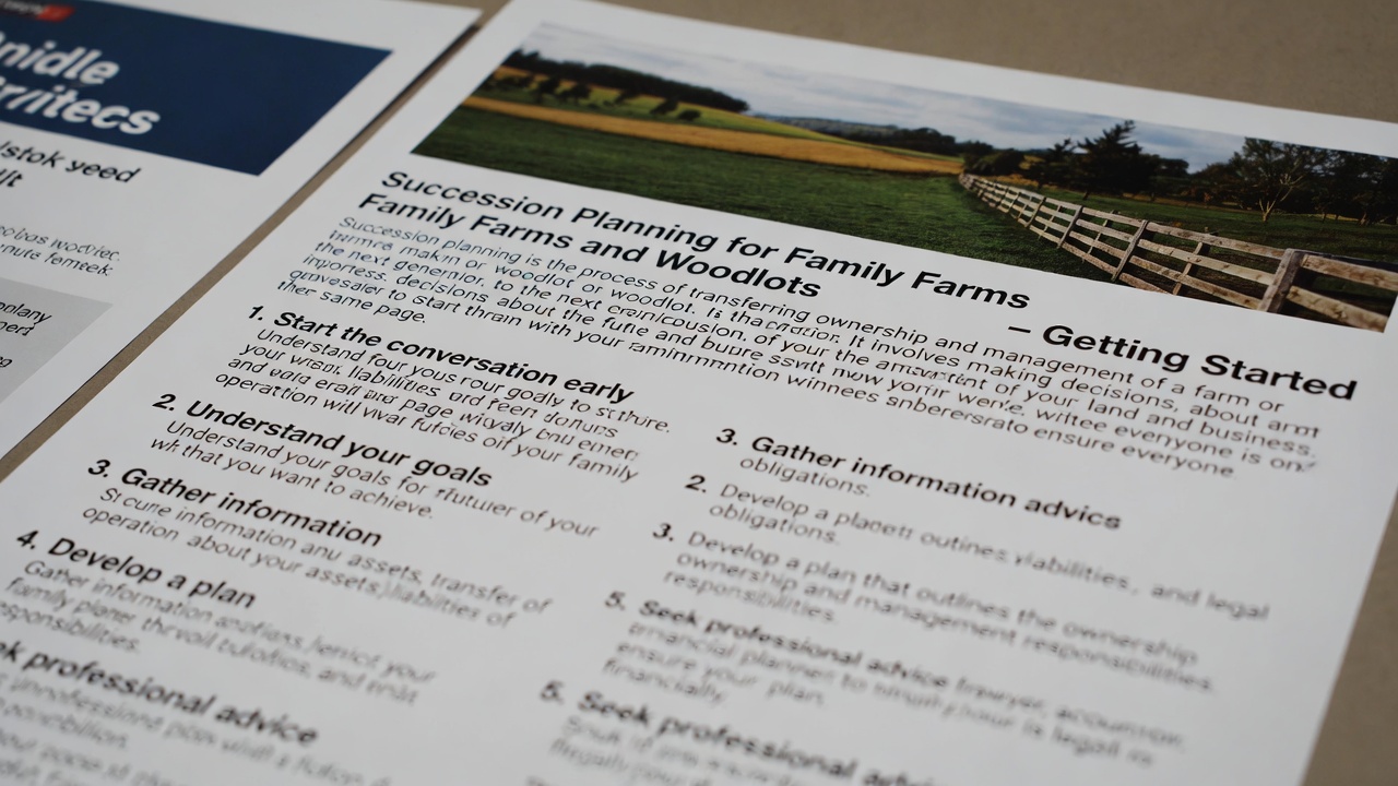 Succession Planning for Family Farms and Woodlots – Getting Started